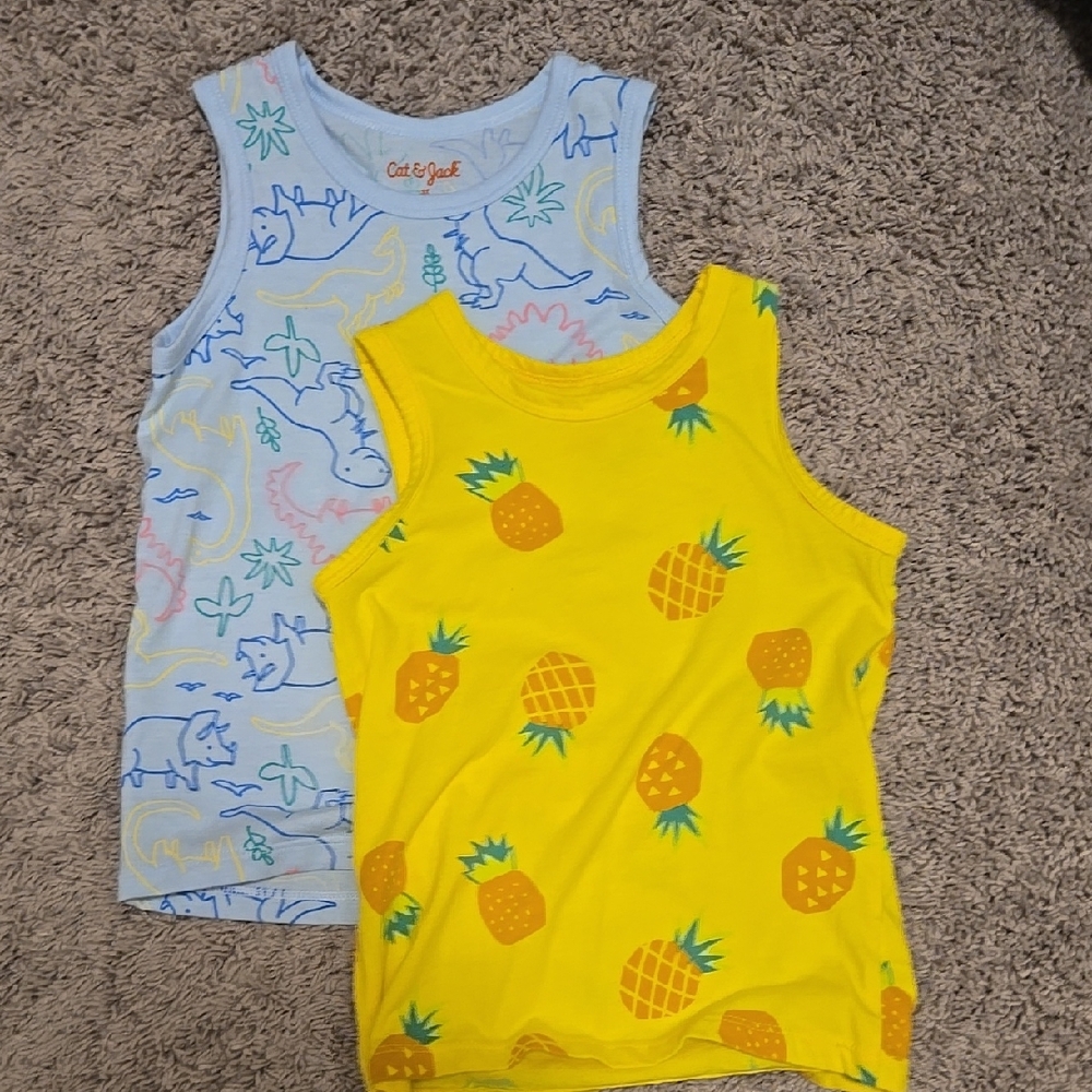 Cat & Jack Kids' Tank Tops - Blue and Yellow
